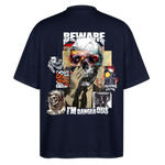 Saxnot, Totenkopf, 1st | Blaster, Oversize Bio T-Shirt, Unisex - Navy
