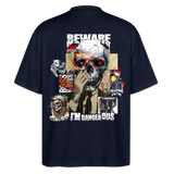 Saxnot, Totenkopf, 1st | Blaster, Oversize Bio T-Shirt, Unisex - Navy