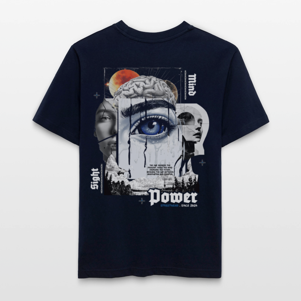 Yuanshi, Auge, 1st | Essential, Relaxed Fit Unisex Bio T-Shirt - Navy