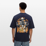 Nyxian, Skelet & Welpen, 1st | Breezy, Oversized Unisex T-Shirt - Navy