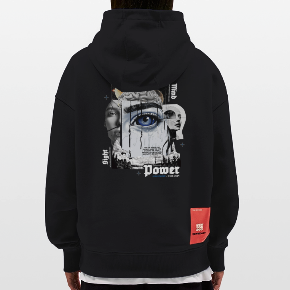 Yuanshi, Auge, 1st | Heavyweight Oversized Bio Hoodie, Unisex - SOLID BLACK
