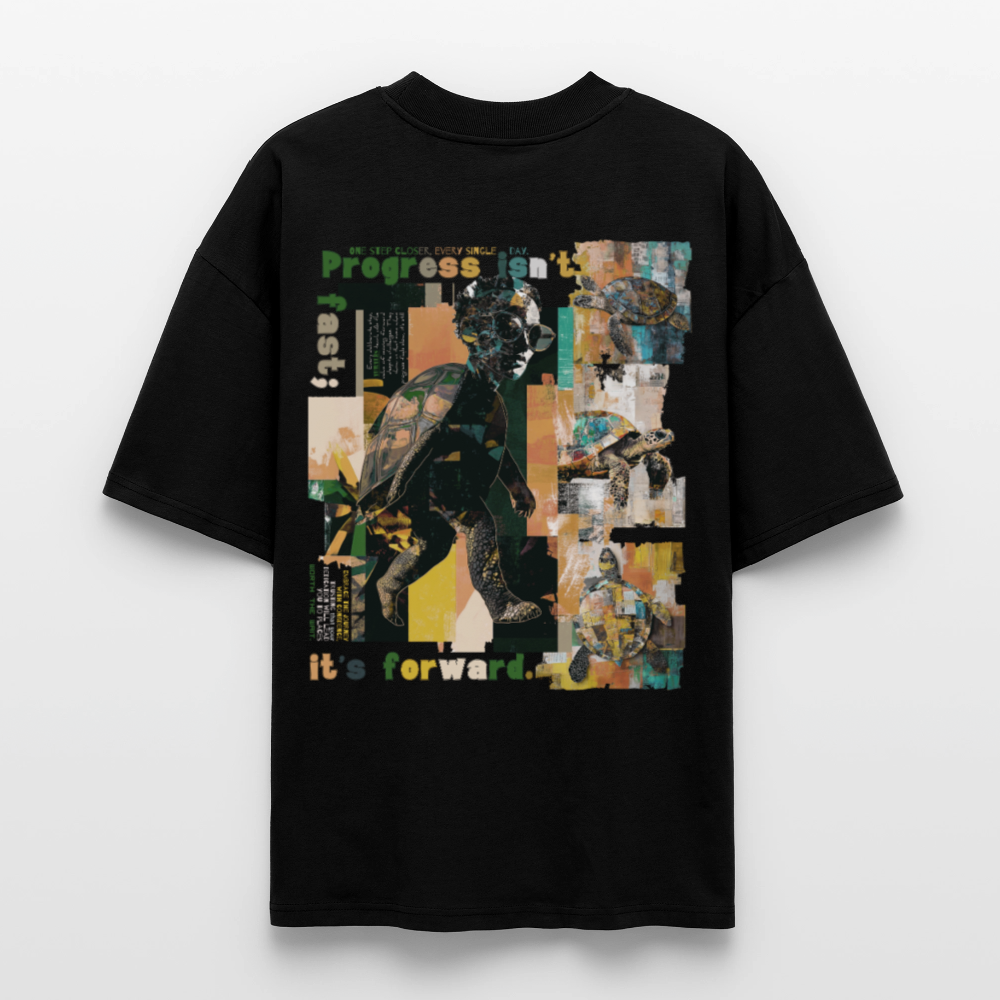 Xantherion2, Schildkröte, 1st | Blaster, Oversize Bio T-Shirt, Unisex - Schwarz