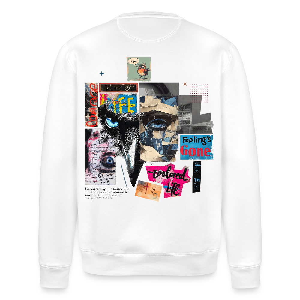 Saturnion, Raabe, 1st | Roller, Unisex Bio-Sweatshirt - Weiß