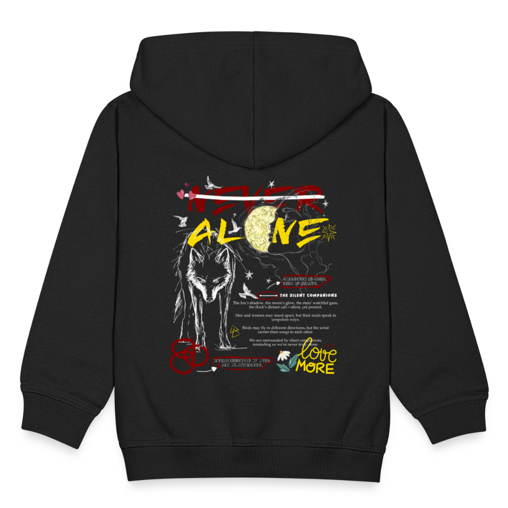 Diony, Wolf, 1st | Kinder Zip Hoodie - Schwarz