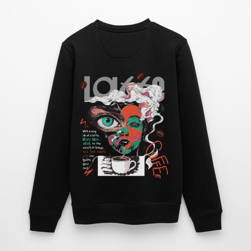 Zalzalak, Kaffee, 1st | Roller, Unisex Bio-Sweatshirt - Schwarz