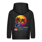 Eryan, Surfen, 1st | Kinder Zip Hoodie - Schwarz