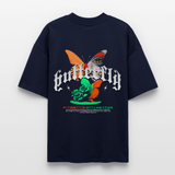 Noşîrêwan, Schmetterling, 1st | Blaster, Oversize Bio T-Shirt, Unisex - Navy