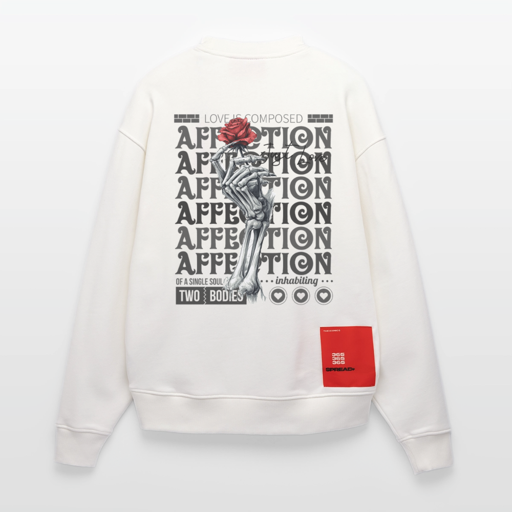 Tiberion, Rose, 1st | Heavyweight Oversized Bio Sweater, Unisex - OFF WHITE