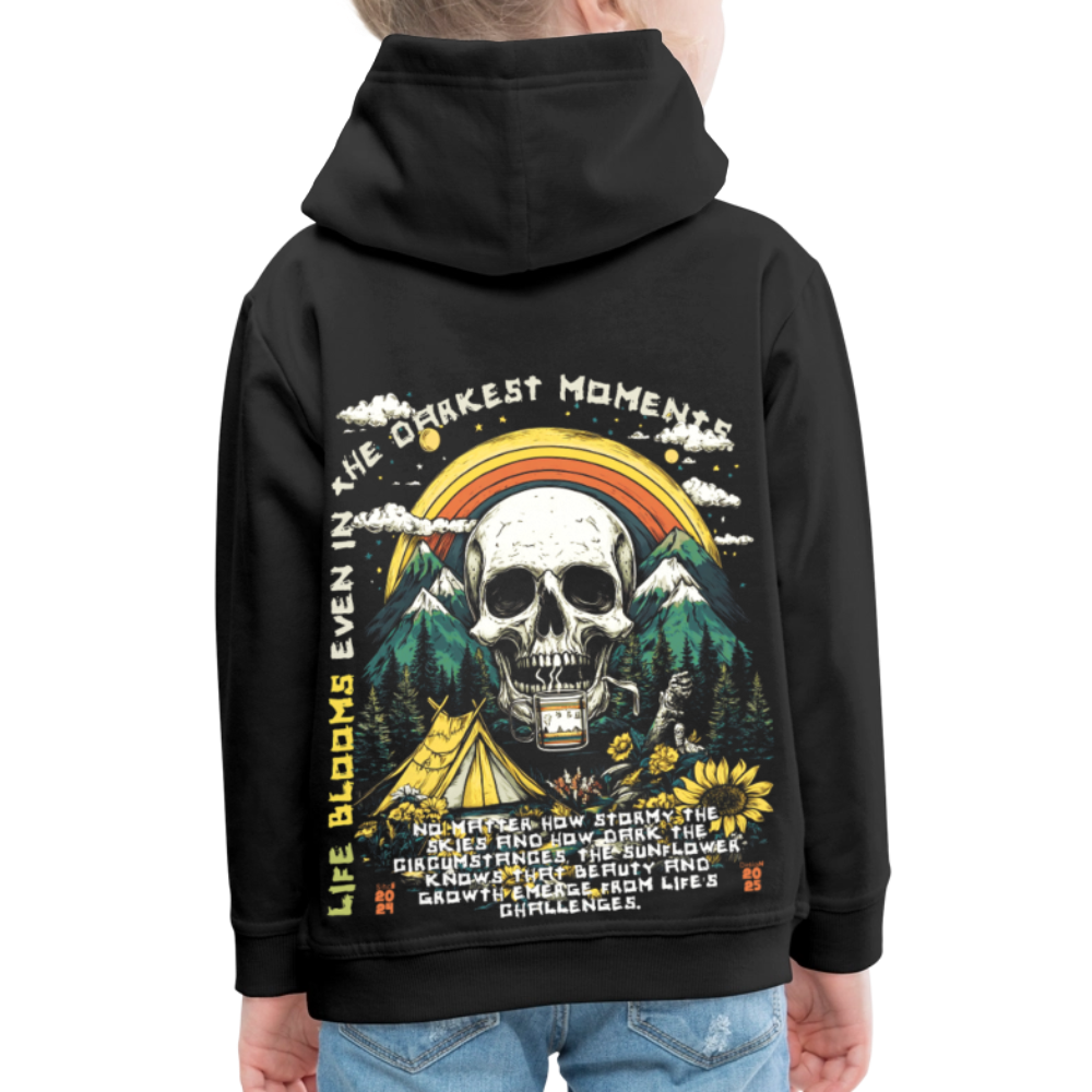 Panian, Berge, 1st | Kinder Hoodie - Schwarz