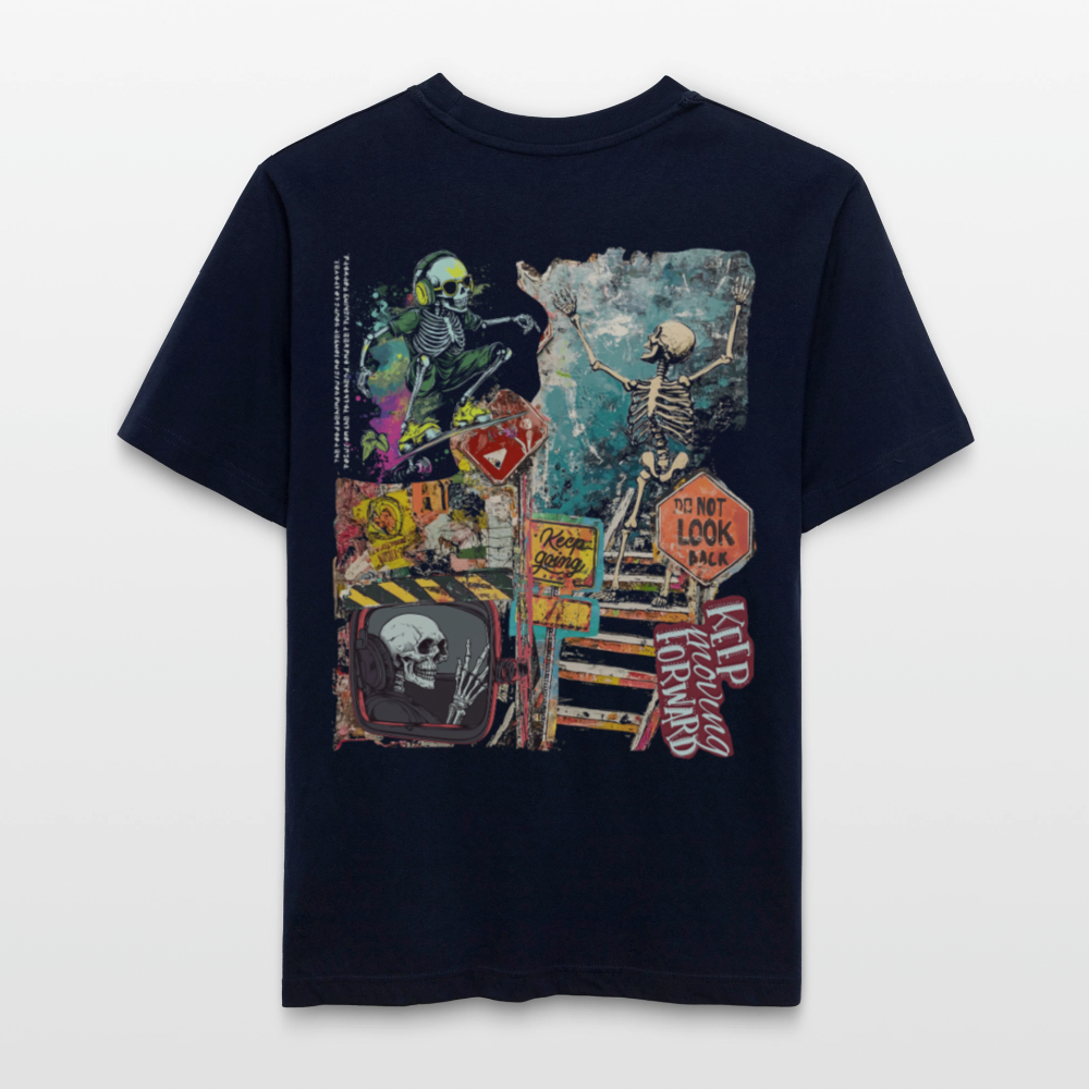 Tangaroa , Skelet, 1st | Essential, Relaxed Fit Unisex Bio T-Shirt - Navy
