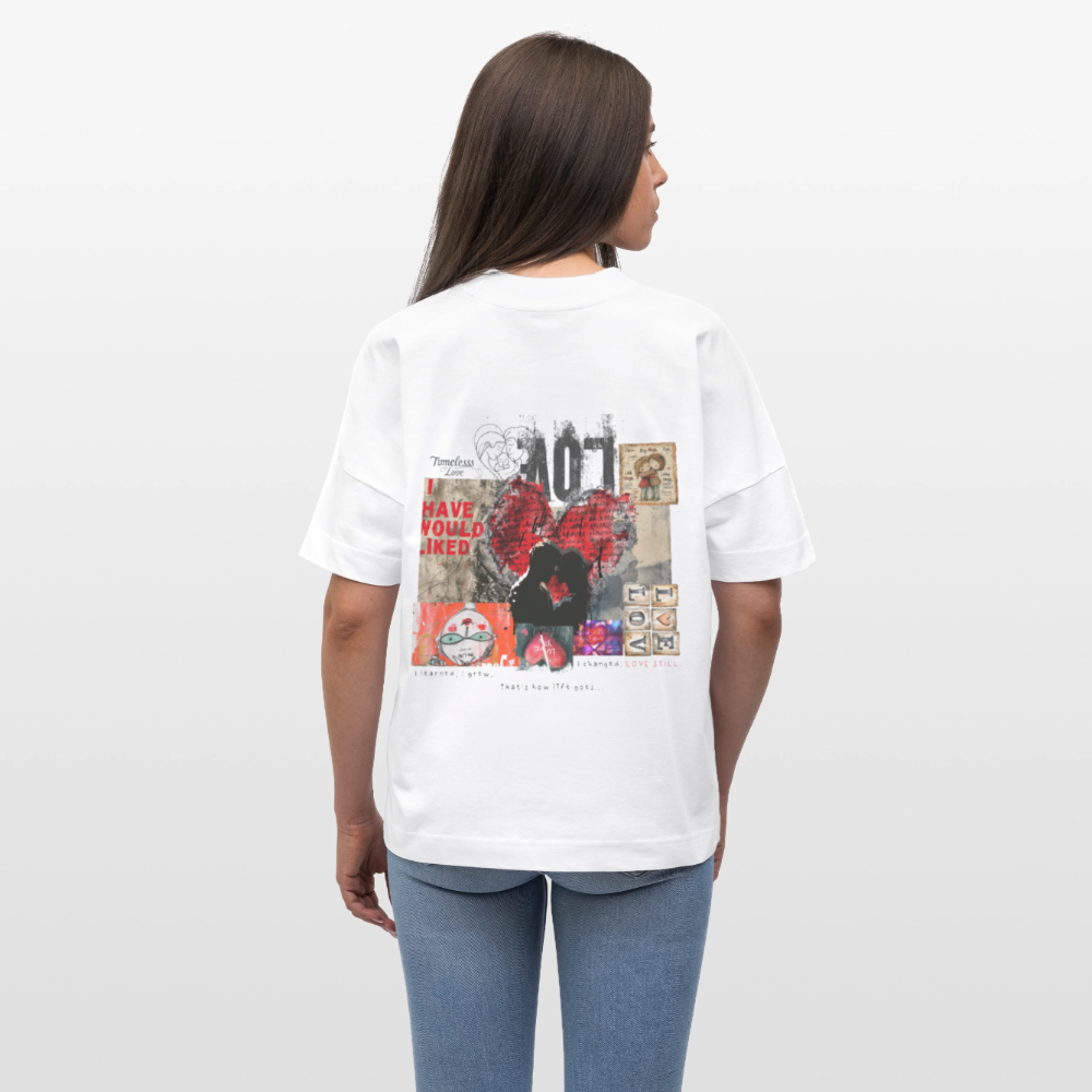 Galevar, Liebe, 1st | Blaster, Oversize Bio T-Shirt, Unisex - Weiß