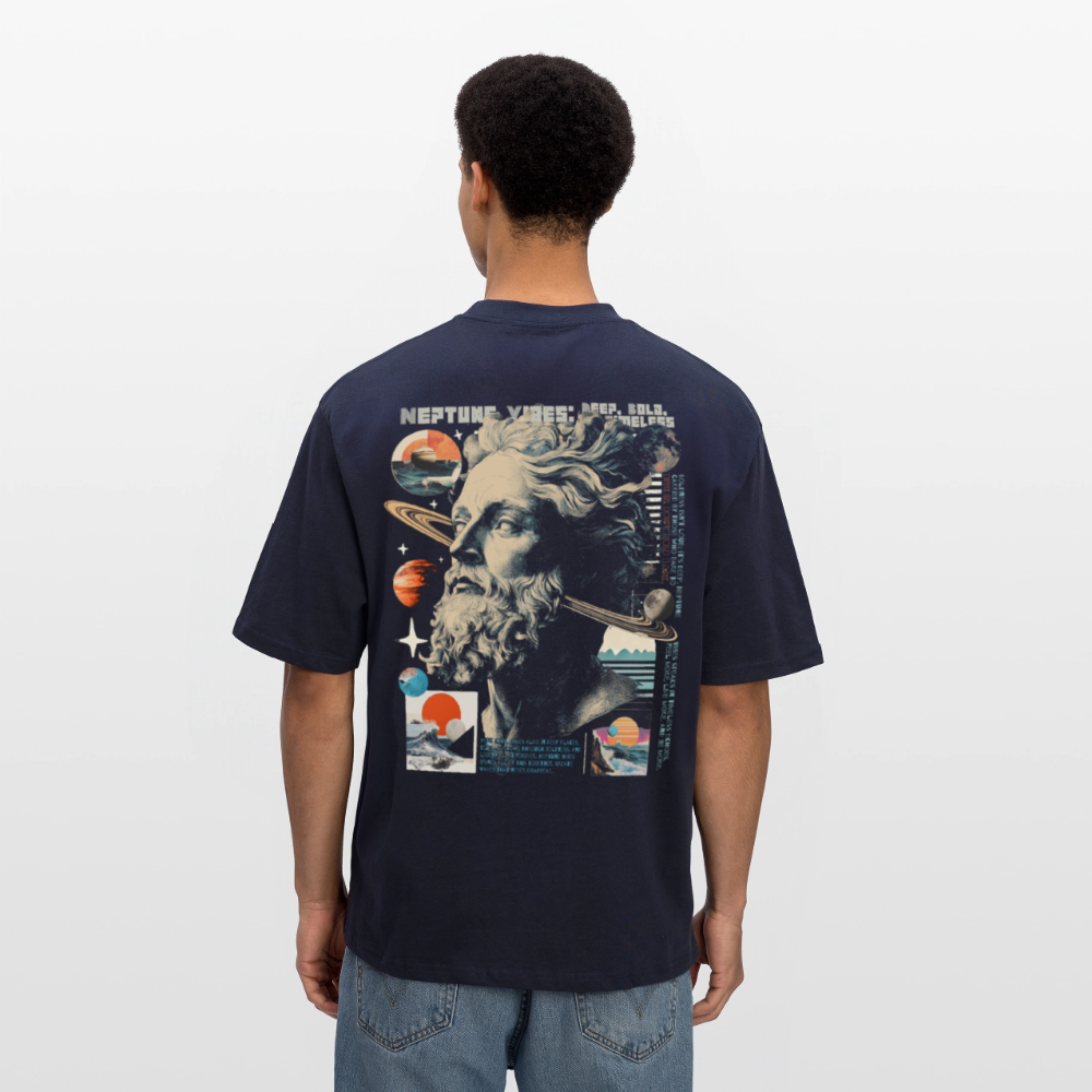 Phoebean, Neptun, 1st | Breezy, Oversized Unisex T-Shirt - Navy