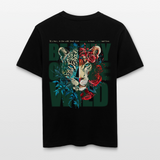 Irise, Leopard, 1st | Essential, Relaxed Fit Unisex Bio T-Shirt - Schwarz