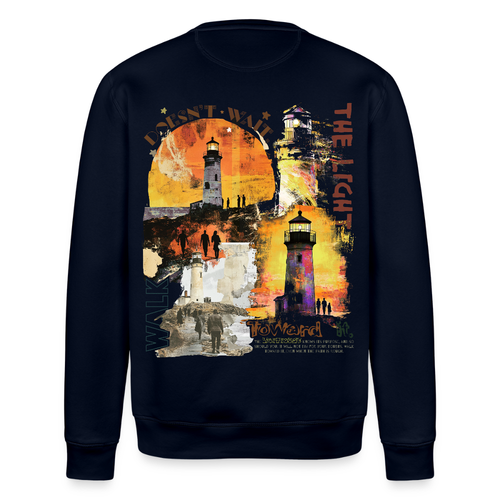Morian, Leuchtturm, 1st | Roller, Unisex Bio-Sweatshirt - Navy
