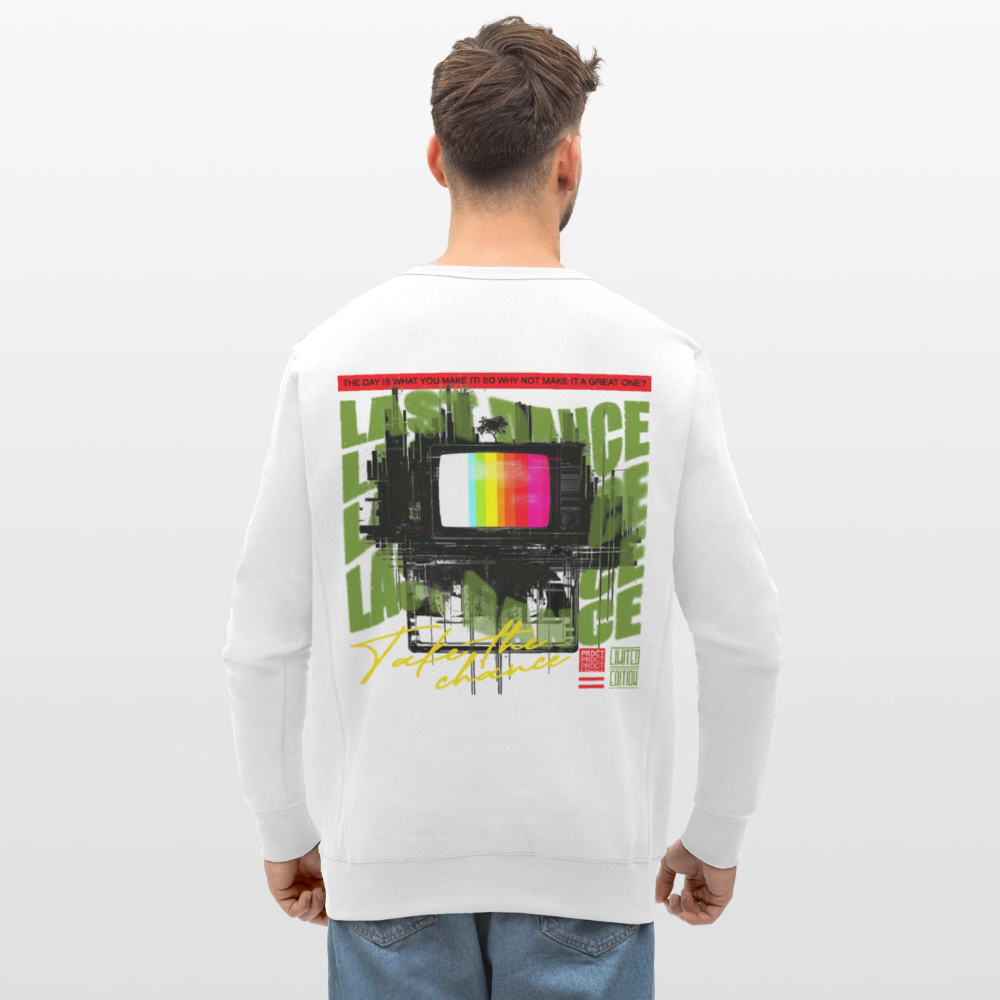 Oblivionis, Fernseher, 1st | Roller, Unisex Bio-Sweatshirt - Weiß
