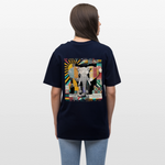 Thanatain, Elefant, 1st | Essential, Relaxed Fit Unisex Bio T-Shirt - Navy