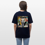 Thanatain, Elefant, 1st | Essential, Relaxed Fit Unisex Bio T-Shirt - Navy