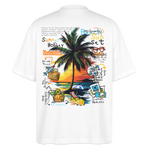Magnarion, Palmen, 1st | Blaster, Oversize Bio T-Shirt, Unisex - Weiß