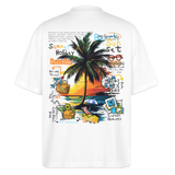 Magnarion, Palmen, 1st | Blaster, Oversize Bio T-Shirt, Unisex - Weiß