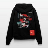 Guanyin, Muschel, 1st | Heavyweight Oversized Bio Zip Hoodie, Unisex - SOLID BLACK