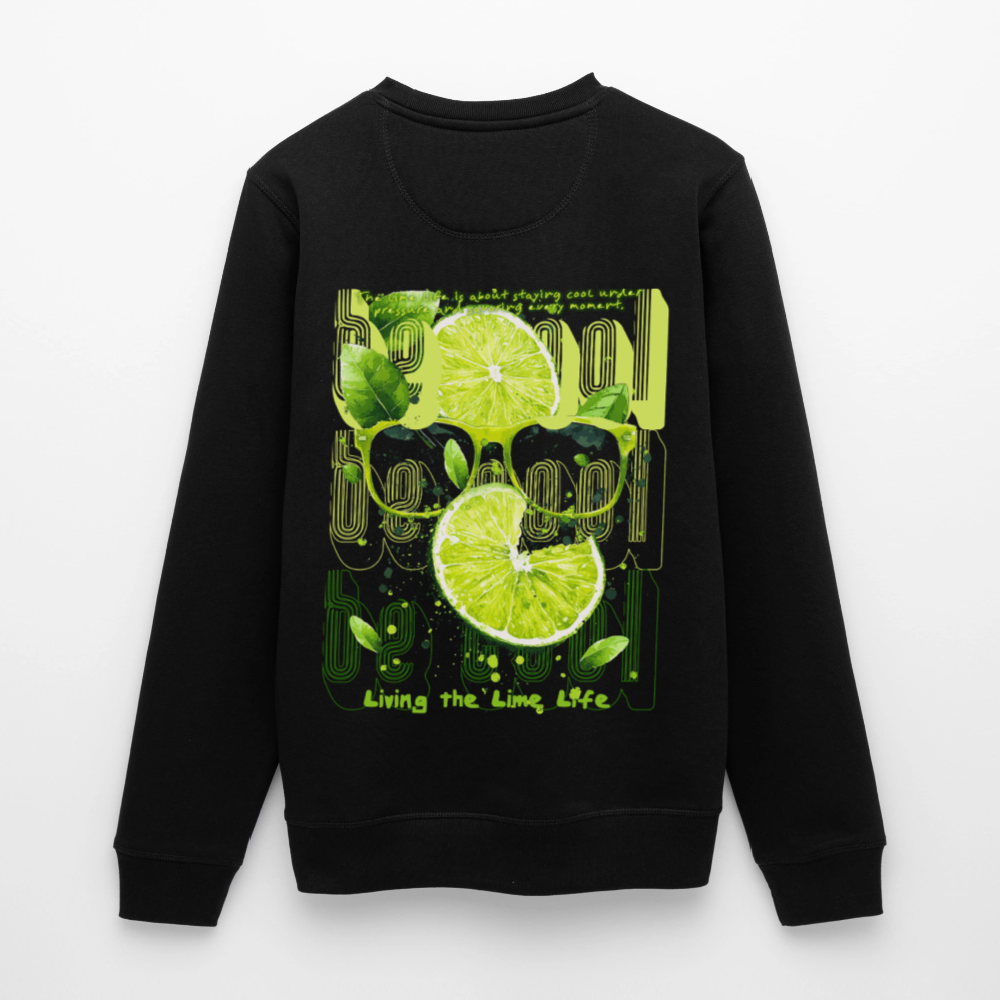 Kali, Limette, 1st | Roller, Unisex Bio-Sweatshirt - Schwarz
