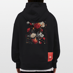 Manannan, Rose, 1st | Heavyweight Oversized Bio Hoodie, Unisex - SOLID BLACK