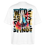 Therondir, Beten, 1st | Blaster, Oversize Bio T-Shirt, Unisex - Weiß