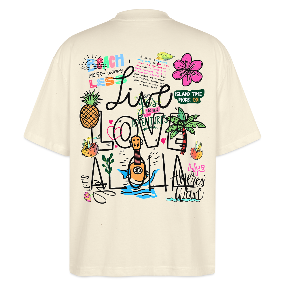 Draevenor, Blumen, 1st | Blaster, Oversize Bio T-Shirt, Unisex - Weißgrau