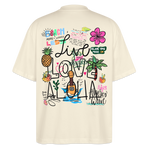 Draevenor, Blumen, 1st | Blaster, Oversize Bio T-Shirt, Unisex - Weißgrau