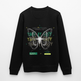 Hesinkar, Schmetterling, 1st | Roller, Unisex Bio-Sweatshirt - Schwarz