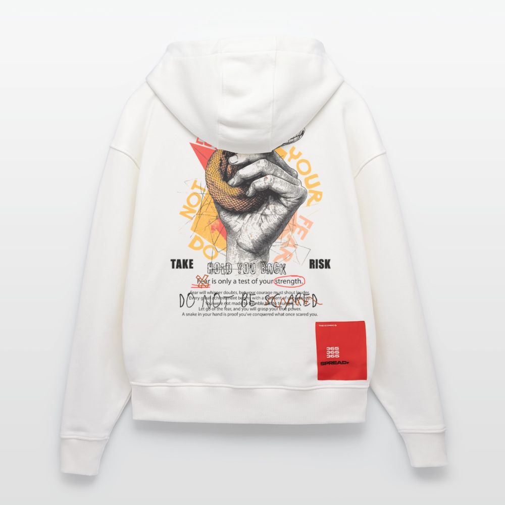 Eldamar, Schlange, 1st | Heavyweight Oversized Bio Zip Hoodie, Unisex - OFF WHITE