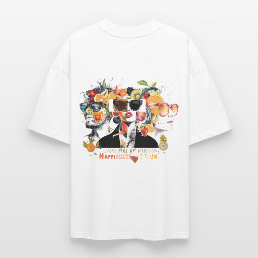 Sylvaris, Gesichter, 1st | Blaster, Oversize Bio T-Shirt, Unisex - Weiß