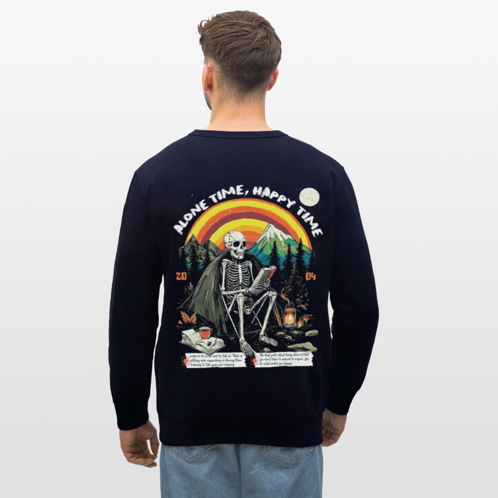 Tethyan, Skelet, 1st | Roller, Unisex Bio-Sweatshirt - Navy