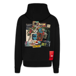 Baranê, Fernseher, 1st | Heavyweight Oversized Bio Zip Hoodie, Unisex - SOLID BLACK