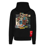 Baranê, Fernseher, 1st | Heavyweight Oversized Bio Zip Hoodie, Unisex - SOLID BLACK