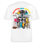 Zarethor, Kamera, 1st | Essential, Relaxed Fit Unisex Bio T-Shirt - Weiß