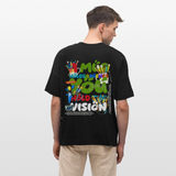 Thesean, Pinsel, 1st | Blaster, Oversize Bio T-Shirt, Unisex - Schwarz