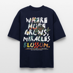 Quetzalcoatl, Vogel, 1st | Blaster, Oversize Bio T-Shirt, Unisex - Navy