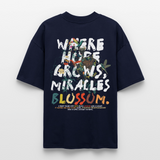Quetzalcoatl, Vogel, 1st | Blaster, Oversize Bio T-Shirt, Unisex - Navy