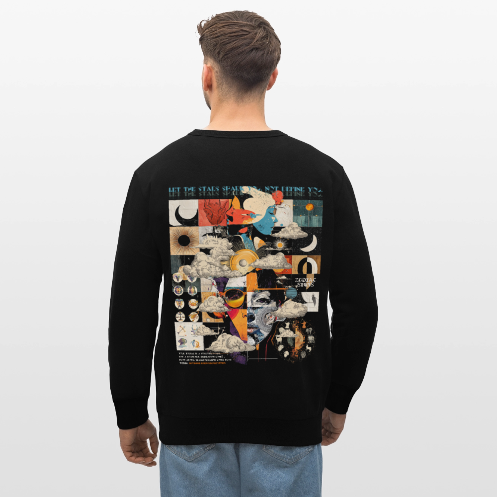 Hekatean, Sternzeichen, 1st | Roller, Unisex Bio-Sweatshirt - Schwarz