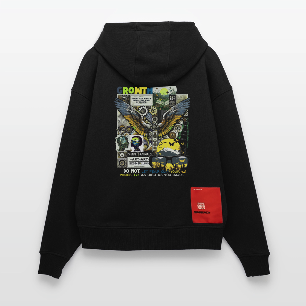 Lugh , Engel, 1st | Heavyweight Oversized Bio Hoodie, Unisex - SOLID BLACK