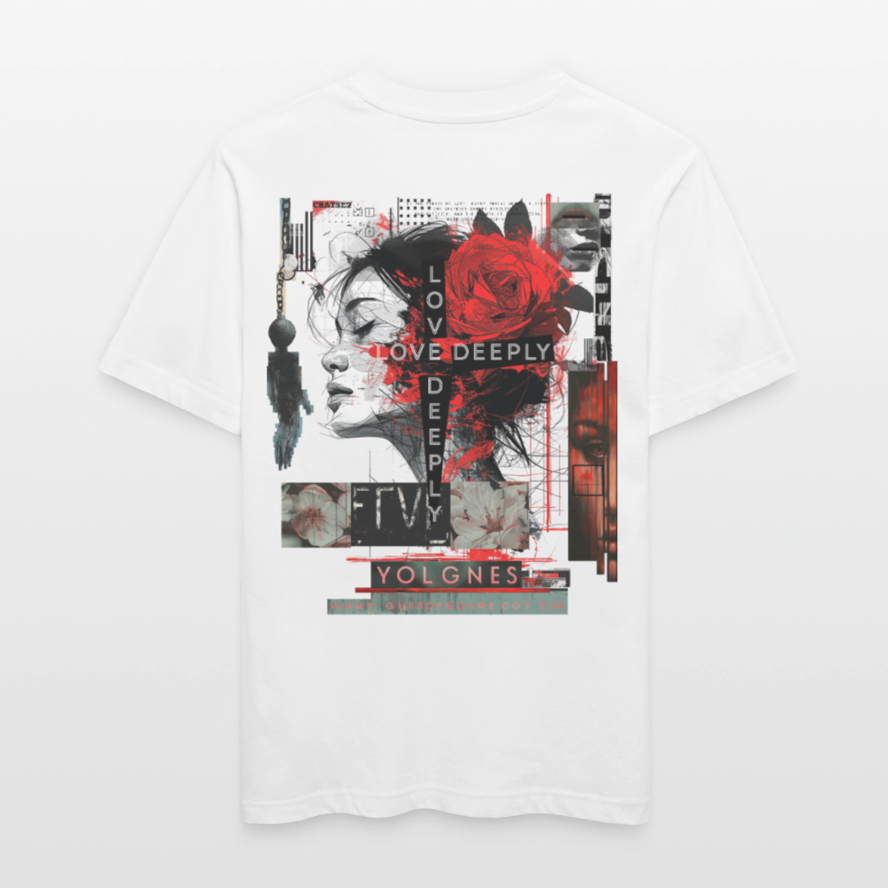 Dracorius, Liebe, 1st | Essential, Relaxed Fit Unisex Bio T-Shirt - Weiß