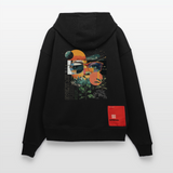 Izanagi, Sonnenbrille, 1st | Heavyweight Oversized Bio Hoodie, Unisex - SOLID BLACK