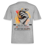 Eldamar, Schlange, 1st | Essential, Relaxed Fit Unisex Bio T-Shirt - Grau meliert