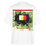 Oblivionis, Fernseher, 1st | Blaster, Oversize Bio T-Shirt, Unisex - Weiß