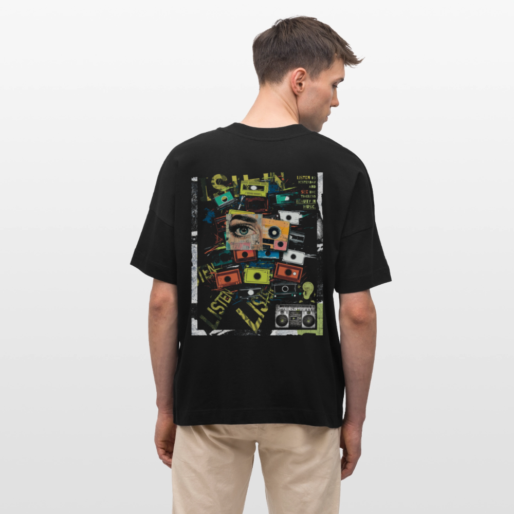 Shahzada, Kassetten, 1st | Blaster, Oversize Bio T-Shirt, Unisex - Schwarz