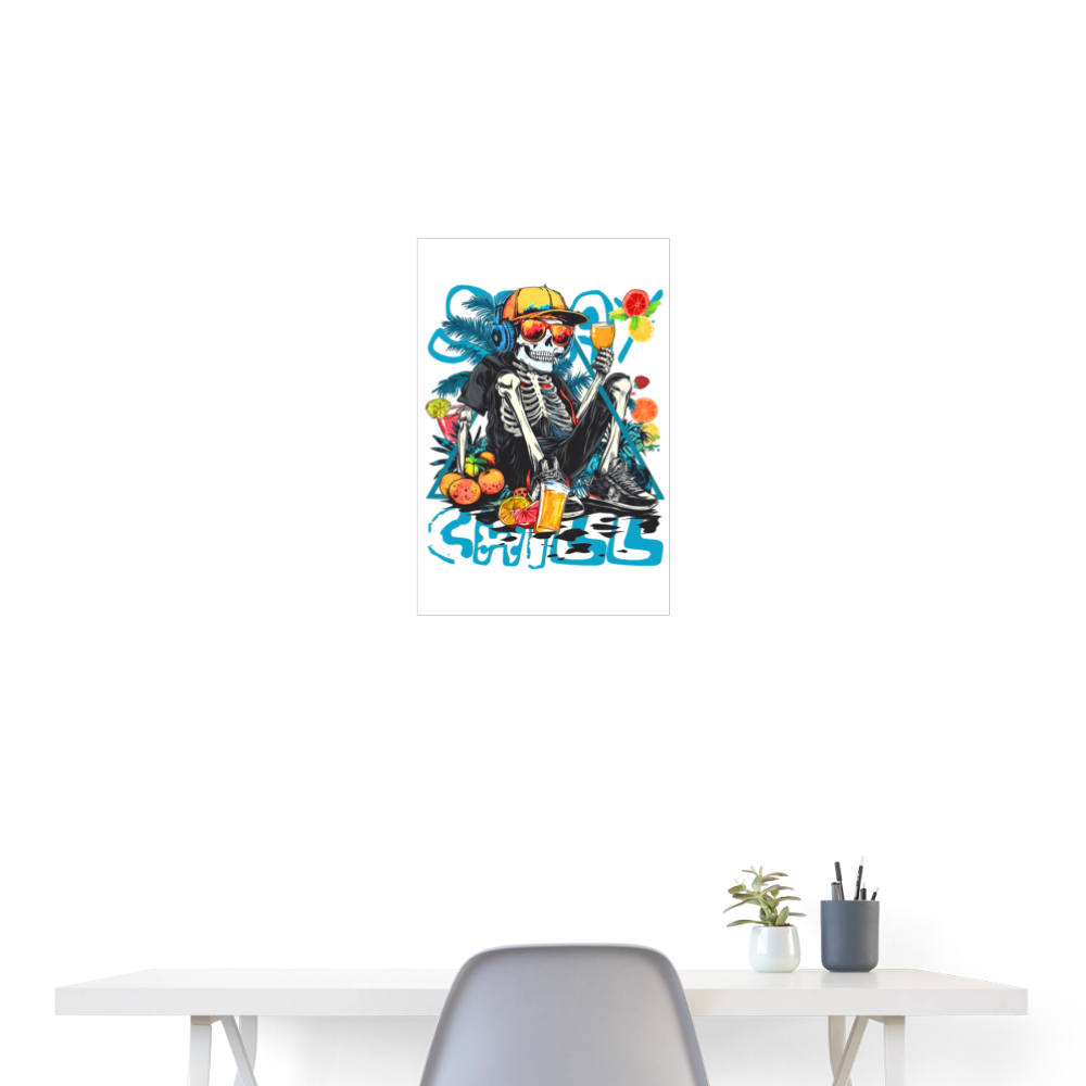 Calveron, Skelet, 1st | Poster 40x60 cm - Weiß