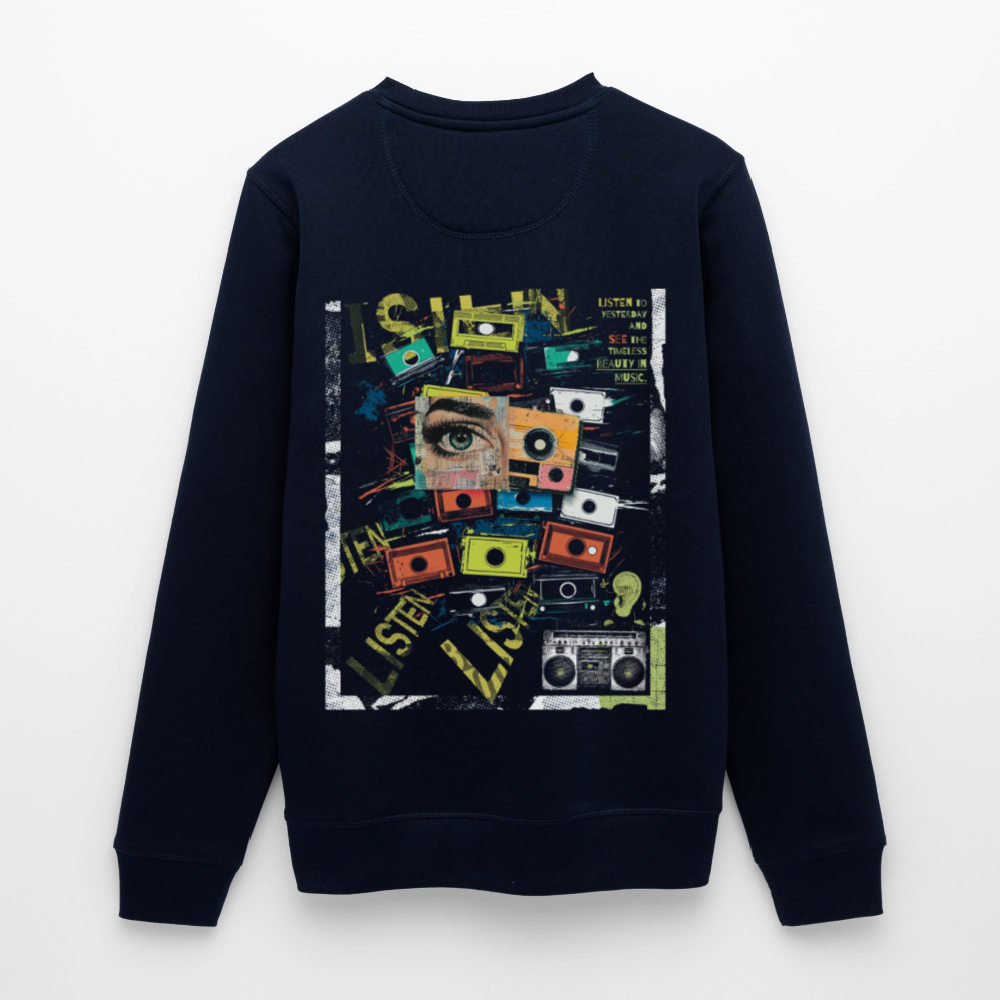 Shahzada, Kassetten, 1st | Roller, Unisex Bio-Sweatshirt - Navy
