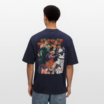 Qareen, Sonnenbrille, 1st | Breezy, Oversized Unisex T-Shirt - Navy