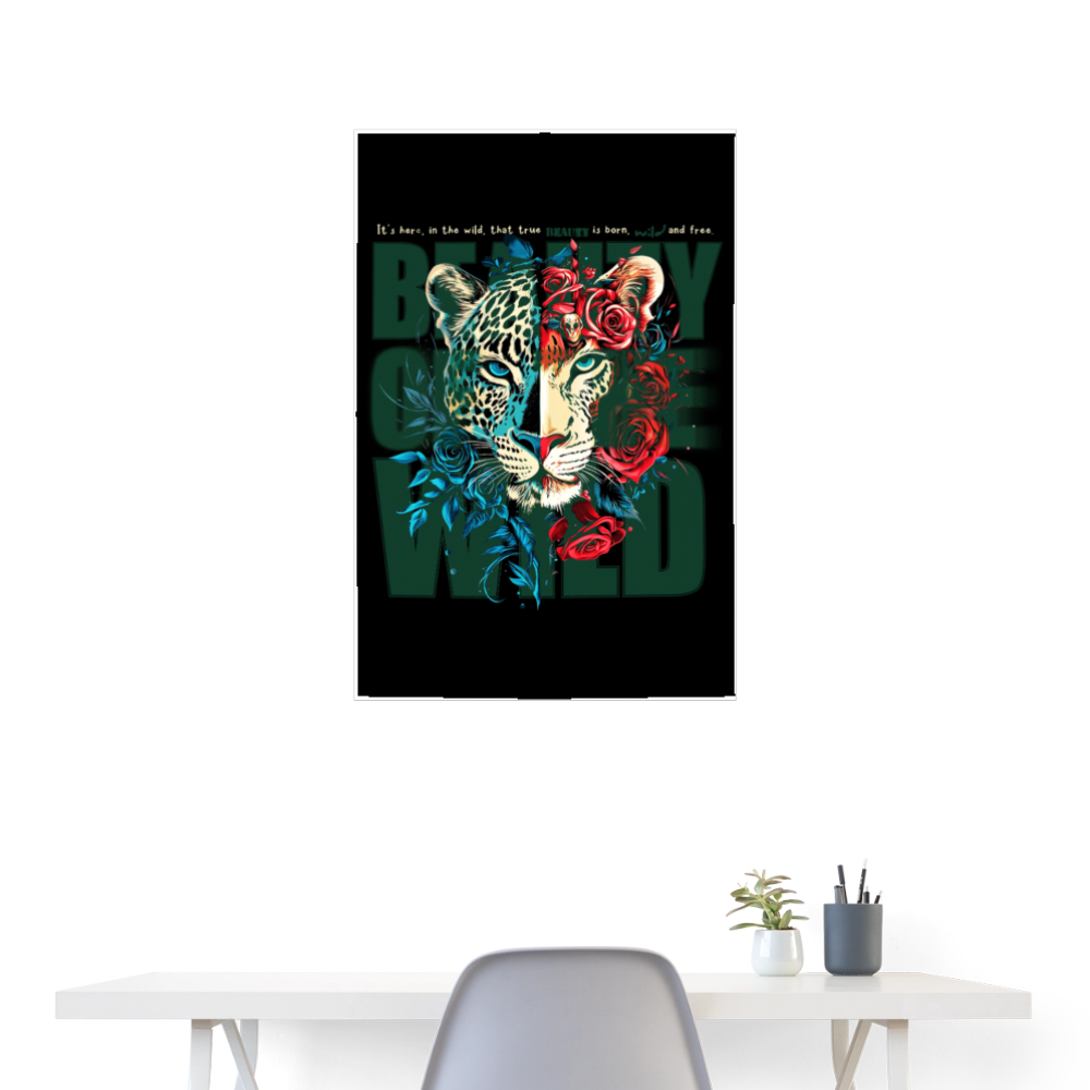 Irise, Leopard, 1st | Poster 60x90 cm - Weiß